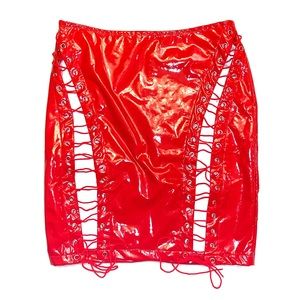 NWT Fashion Nova Latex Dreams Skirt